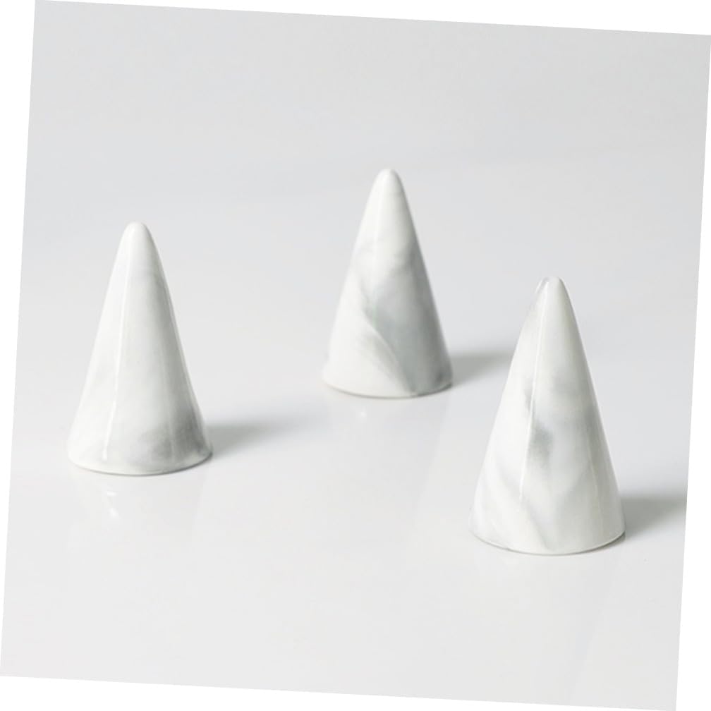 3pcs Ceramic Cone Ring Holder Jewelry Display Rack Set image 5