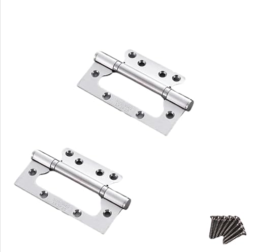 Vfdaswqq Silver Hinges, Wardrobe Door Hinges 2Pcs Of Stainless Steel Bearings Thickened(,13.0 * 5Cm)