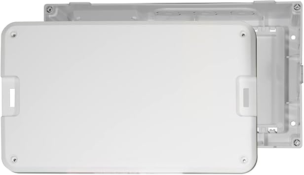 Legrand - OnQ, Cable Management, Structured Media Enclosure, In-Wall Enclosure for MDU, Screw-On Cover, 8 inch, Glossy White, EN0800