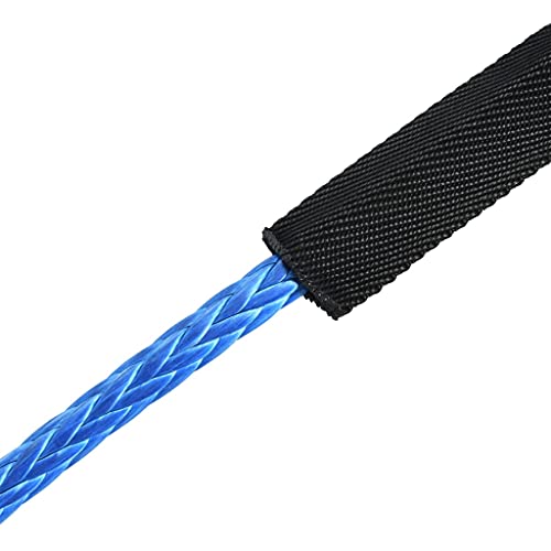 Foto von vidaXL Windenseil Synthetisch Kunststoffseil Seilwinde Forstseil Winden Nylonseil Kabelschlepp Seil ATV Winde Linie Blau 9mmx26m Nylon