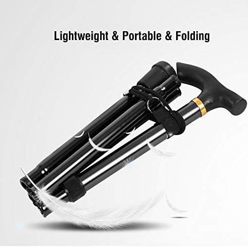 Walking Canes for Men,Walking Cane,Aluminium Alloy Telescopic Lightweight Anti Skid Walking Cane Trekking Mountaineering Stick for Men Women Elderly Mobility Walking Travel Stick(Black)