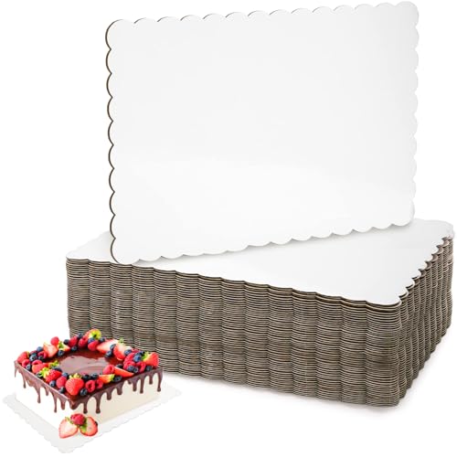 Tebery 40 Pcs Rectangle Cake Board Greaseproof, 14x10 Inch Quarter