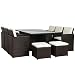 Produktbild SVITA Poly Rattan Lounge Gartenset Braun Garnitur Polyrattan Aluminium-Rahmen kein Bausatz (Braun)