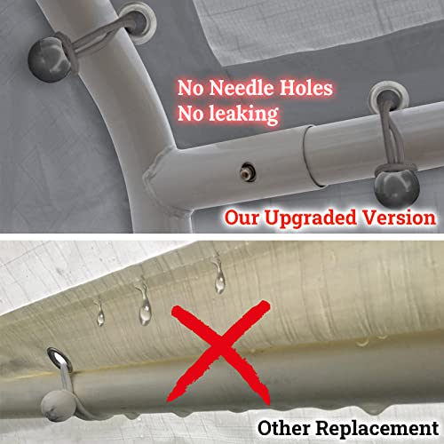 10\' x 20\' Upgraded Carport Canopy Top Replacement Cover for Car Garage Shelter Tent Party Tent with Ball Bungees 180g Heavy Duty Tarp (Only Cover, Frame is not Includ) (Silver, 10 x 20 ft) - Thumbnail 7