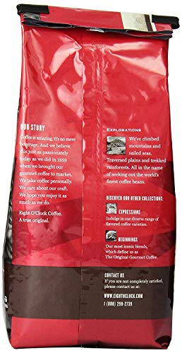 Eight O'Clock Coffee 100% Colombian Peaks Whole Bean Coffee, Medium Roast, 11 Ounce (Pack of 1) - Rich, Winey & Full Bodied
