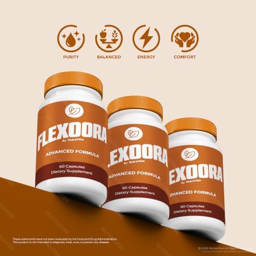 NutraVibe Flexoora Capsules, 2 Pack (120 Capsules) - 4