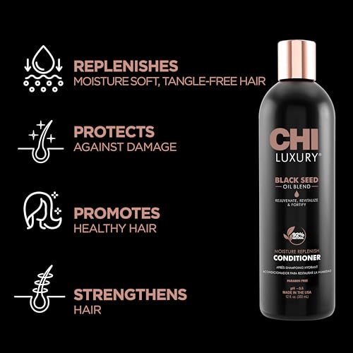 CHI Luxury Black Seed Oil Moisture Replenish Conditioner, 12 Oz - image 4