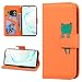 Produktbild Miagon Tier Flip Hülle für Huawei Y7 2019,Brieftasche PU Leder TPU Cover Design mit Ständer Kartenfächer Magnetverschluss Handytasche Wallet Case Cover,Orange