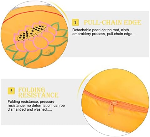 Yardwe Floor Pillow Meditation Cushion Round Meditation Cushions Yoga Bolster Floor Cushion Pillows Prayer Mat for Sitting on Floor Or Chair Pad Large Floor Cushions
