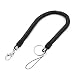 Produktbild sourcing map Hummer Haken Plastik Elastisch Frühling Aufgerollte Lanyard Schwarz für Telefon DE de