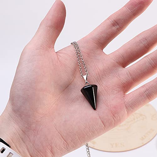 DASNTERED Tableau de Pendule en Étoile, Tableau de Pendule en Bois pour Radiesthésie et Divination, Tableau Gravée avec Collier en Cristal, Kit de Fournitures pour Divination Métaphysique pour – vue 5