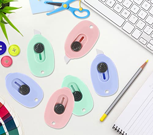 Mini Ceramic Box Cutter, 6pcs Package And Box Opener, Retractable Safety Cutters, Small Utility Knife Ceramic Blades with Keychain Hole by Pocurhi - Image 7