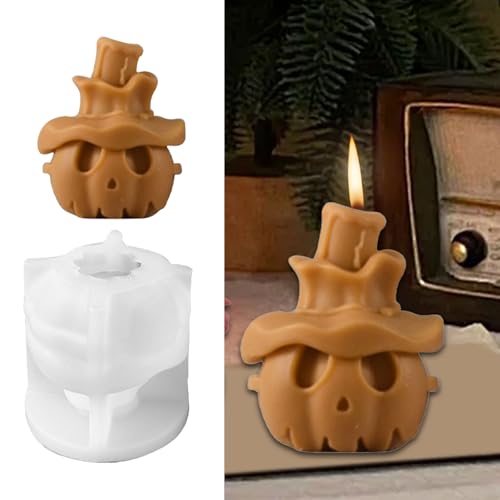 Molde de silicona calabaza y calavera para hornear miniatura 2