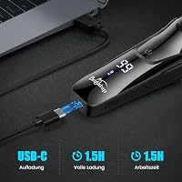 Brightup Rasierer Herren Elektrisch mit 4D-Schwebekopf, Kabellos LED Elektrischer Nass- und Trockenrasierer für Männe, IPX6 Wasserdichter Elektrorasierer, USB-C Aufladung & Pop-Up Trimmer, Reisesperre – Ansicht 5