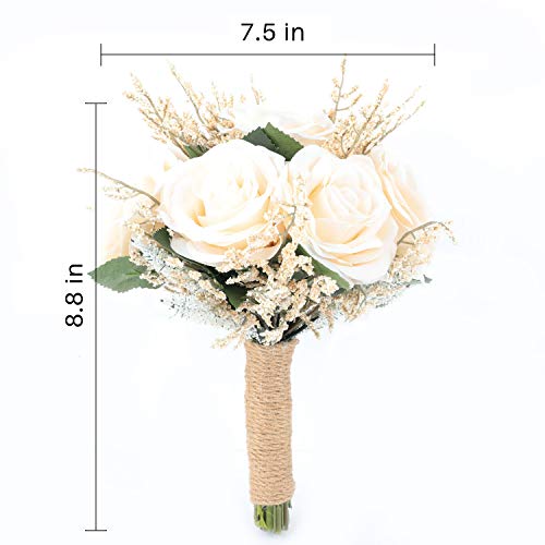 Ivayne Wedding Romantic Bouquet Bridesmaid Bouquet Artificial Flowers Handmade Vintage Bouquet #TOP2