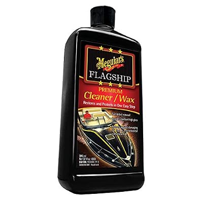 Meguiar's Flagship Premium Cleaner Wax M6132, Pro-Grade Boat and RV Cleaner Wax for Fiberglass and Gel Coats, Removes Defects, Boosts Gloss, and Applies Long-Lasting Protection in One Step, 32 Oz