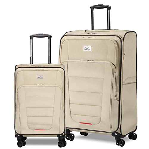 Verdi Travel Expandable Softshell Luggage Set 2 Piece Lightweight Softside Suitcase Nested Set Includes 20 Inch Carry On with USB Port and 28 Inch Checked Bag with 8-Wheel Rolling Spinner Verdi Travel Expandable Softshell Luggage Set 2 Piece Lightweight Softside Suitcase Nested Set Includes 20 Inch Carry On with USB Port and 28 Inch Checked Bag with 8-Wheel Rolling Spinner