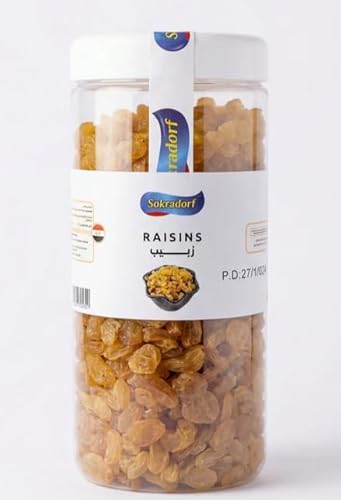 Sokradorf Natural Raisins, Dried Grapes, No Added Sugar, High Fiber, Healthy Snack, 300g