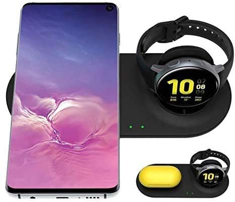 SPGUARD Caricabatterie Compatibile con Samsung Caricatore Wireless 2 in 1,Ricarica Galaxy Watch,Galaxy S22/S21/S20/Note...
