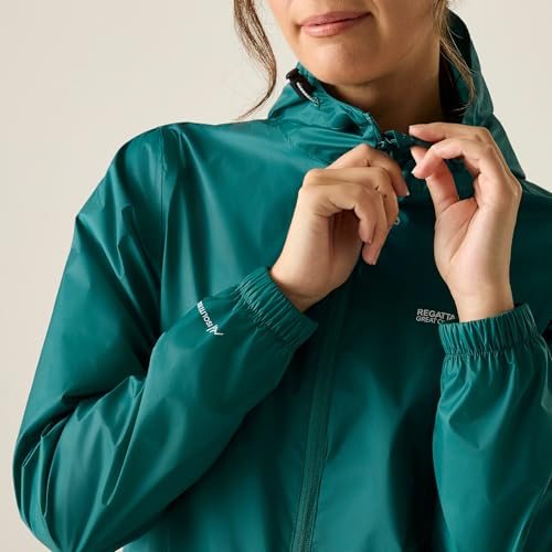 Chaqueta impermeable Regatta Pack It ultraligera rompevientos con capucha ajustable 3