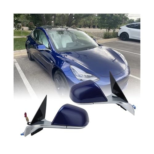 Rétroviseur Tesla Model 3 bleu trésor pour trajets quotidiens