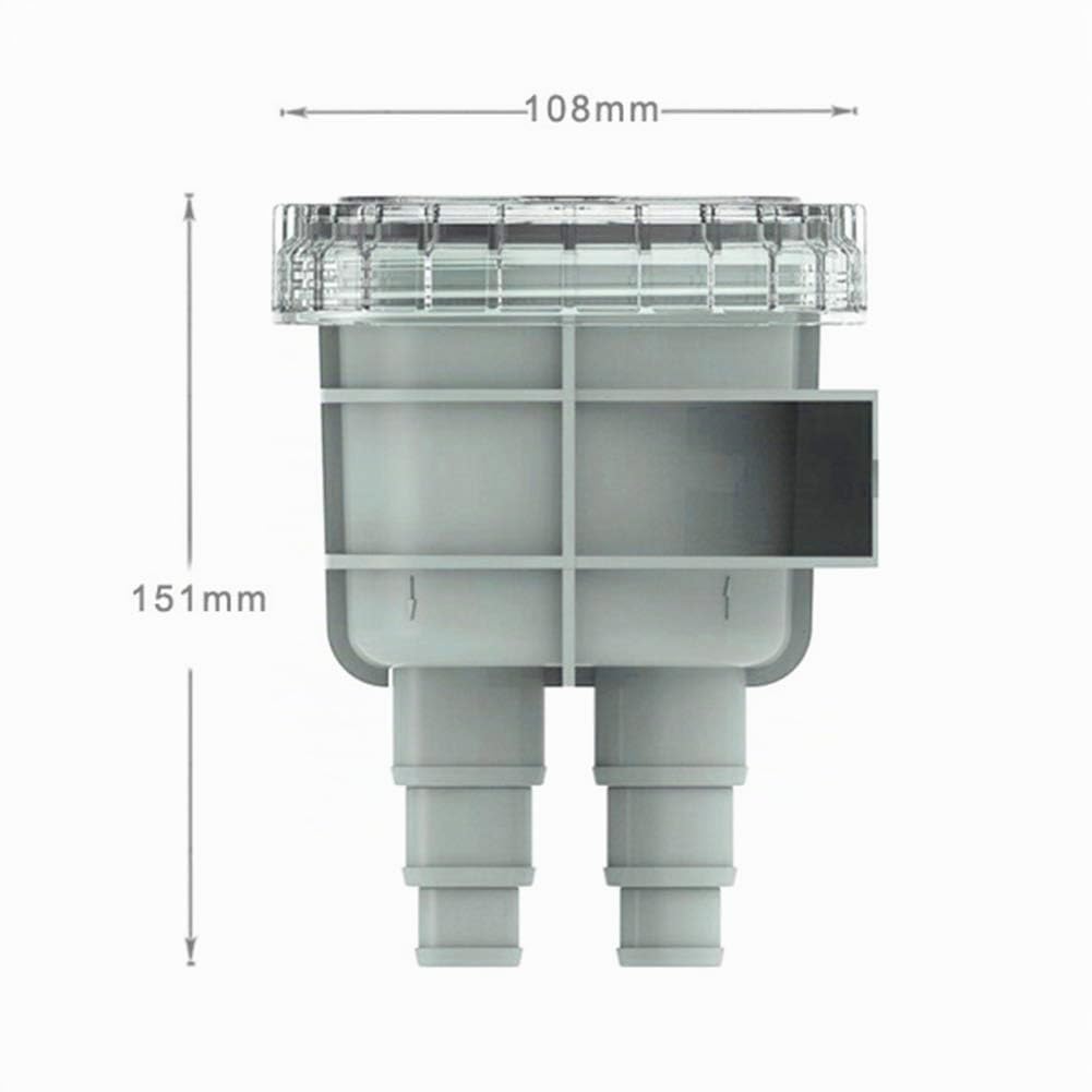 KIMISS Filtro di acqua di mare, ABS 4.3in presa di acqua di mare filtro filtro motore proteggere il motore di raffreddamento per 1/2in 5/8in 3/4in tubo flessibile
