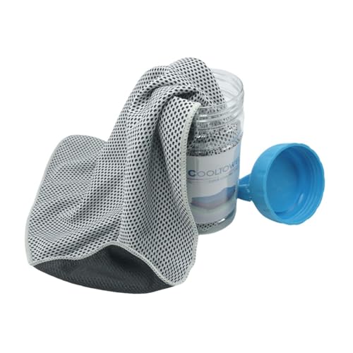 Pegciuho Fast Cooling Towel for Neck and Face, Portable, Comfortable, Versatile, Reusable, Ice Cold, Sweat, for, Gray