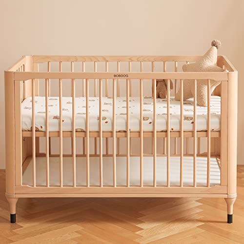 Choc Chick 2 Pack Premium Pack N Play Sheets Fitted For Pack And Play Mattress And Mini Cribs, 100% Organic Cotton Ultra Soft Snug Breathable Stretchy, Stylish Unicorn Bear Print #TOP3