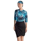 Meijunter Modest Muslimische Badebekleidung Islamische Badeanzug für Damen - 3-Teilige Anzüge Vollständiger Abdeckung Beachwear Hijab