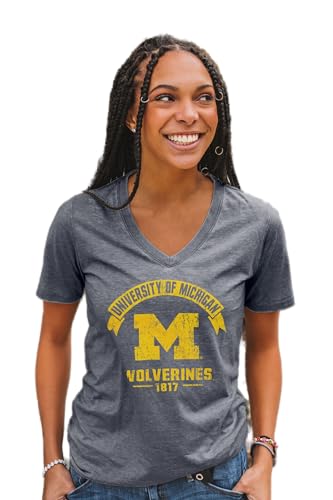 Camiseta de mujer estilo vintage scholar Blue 84 NCAA oficial en color de equipo