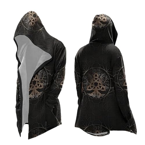 Générique cardigan Halloween homme long imprimé médiéval fluide
