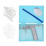 COMPUKAS Kit de Perforación para Orejas y Rápida Pistola de Acero Inoxidable Incluye Múltiples Pares de Pendientes para Adultos
