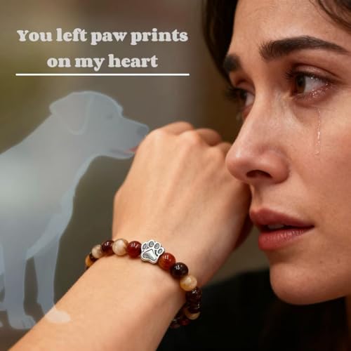 Dog Bracelet Memorial Gifts for Loss of Dog Cat Pet Loss Gift Women Men by LINGYUAN - Used condition - Image 3