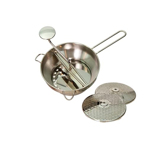 Granite Ware Stainless Steel Deluxe Food Mill - 2-Quart, Durable and Rust-Resistant - Hand Crank with 3 Interchangeable Discs for Purees, Sauces, Soups, Baby Food, Dishwasher Safe - Thumbnail 2