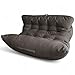 Aiire Pouf Poltrona Sacco Doppio XXL – Puffo per Sedersi a 2 Posti con Imbottitura Inclusa, Bean Bag Chair Camera da Letto o Salotto – Pouffe Design per Lettura, Relax o Gaming Grigio immagine