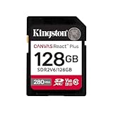 キングストン SDXCカード 128GB 最大280MB/s UHS-II V60 4K Canvas React Plus SDR2V6/128GB 製品寿命期間保証