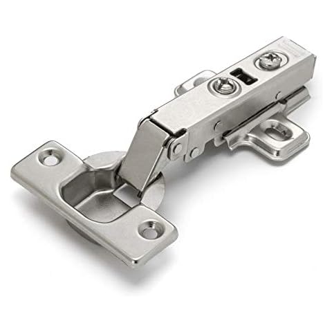 Luokim 10PCS 110 Degree Soft Close European Full Overlay Concealed Hinge Two Hole Mounting Plate Fit for Frameless Cabinet Cover