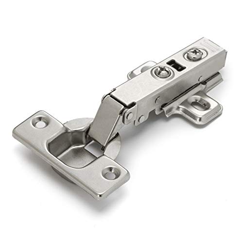 Luokim 40PCS 110 Degree Soft Close European Full Overlay Concealed Hinge Two Hole Mounting Plate Fit for Frameless Cabinet