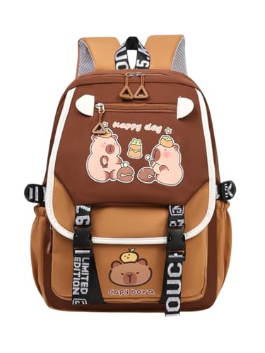 Image of Tinytot 30 Litre, Japanese Korean Style Capybara Niche College Students Light weight School bag Women's Travel Backpack