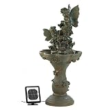 Zings & Thingz 57070060 Pixie Solar Fountain, Green