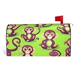 Green Clever Monkey - Copertura per cassetta delle lettere, dimensioni standard, 45,7 x 53,3 cm, decorazione da giardino