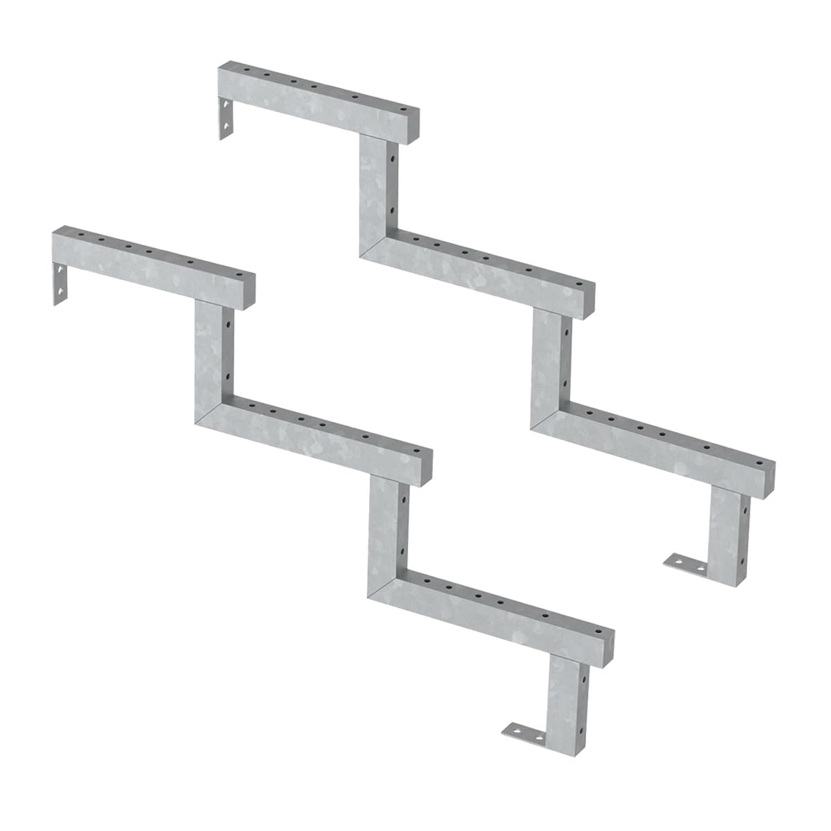Vinuovo Stahl Treppenwangen 2er Set – 3 Stufen