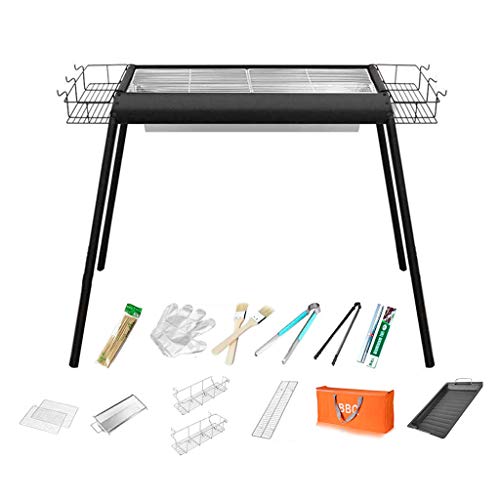 XJBHRB Kleiner Holzkohlegrill Große Kapazität, Parrilla portátil de carbón para el hogar, Control de Temperatura de la cavidad El diseño de la línea T adopta el Proceso de Revestimiento