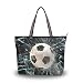 Borsa a tracolla da donna con pallone da calcio e vetro, Multicolore (Multi), Large