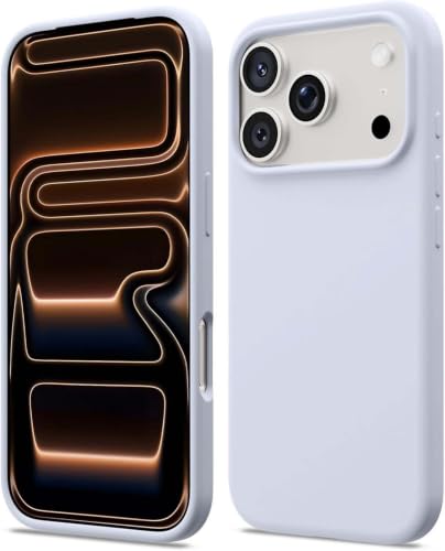 Image of DIZORO Compatible with iPhone 17 Pro Max / 18 Pro Max Case, Liquid Silicone 3 Layers Full Covered Soft Gel Rubber Phone Case,Shockproof Protective Cover with Anti-Scratch Microfiber Lining- Mist Blue