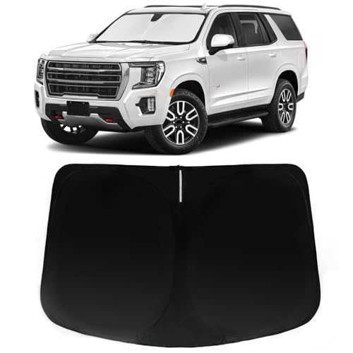 Image of Windshield Sun Shade for 2021-2025 GMC Yukon Sun Shield Accessories | Fit for Yukon Yukon XL Yukon Denali Car Front Window Sunshade with 240T Sun Visor Protector Blocks UV Rays Heat