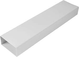 Repa Market 120 x 60mm Flat Channel / 12 x 6cm Rectangular Plastic Ventilation Hose 50cm Long Ventilation System - Heating, Cooling, Ventilation Duct