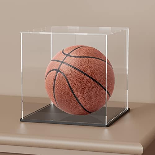 HOPEME Clear Acrylic Display Case with Black Velvet Base, Simple Self-Assembly Dustproof Showcase, Cube Countertop Box for Collectibles, Home Organization (6 x 6 x 6 inch)