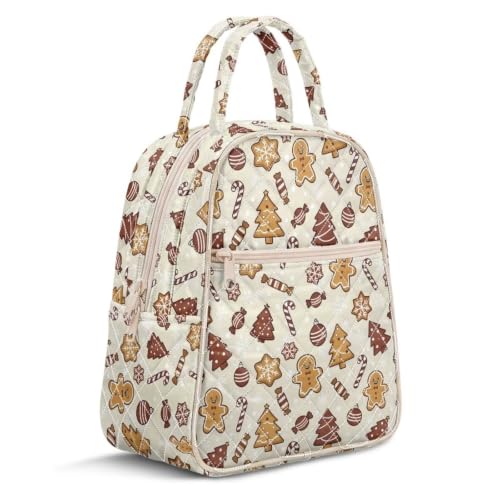 Luarisgur Small Lunch Box for Women Gingerbread Man Insulated Cooler Bag