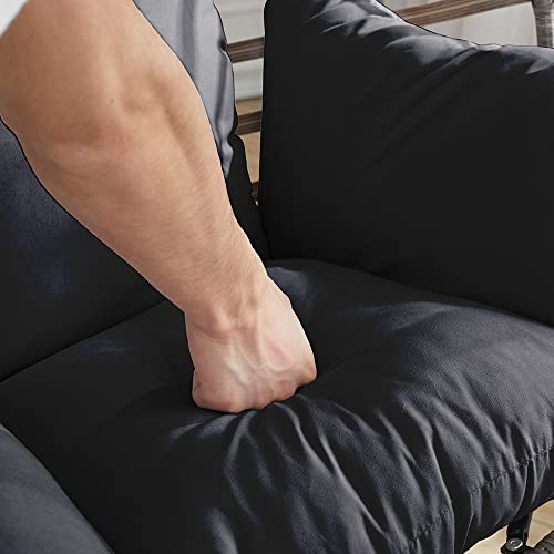 Warmiehomy Swing Chair Cushion, Soft Patio Hanging Chair Cushion Pad with Pillow for Outdoor Indoor Egg Hanging Basket Chair, Seat Cushion Only, Egg Chair Cushion, Black - Image 8